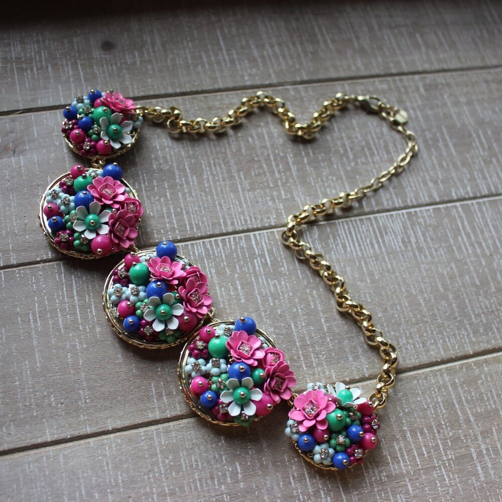 Talbots Pastel Statement Necklace – Bold & Beautiful Colors